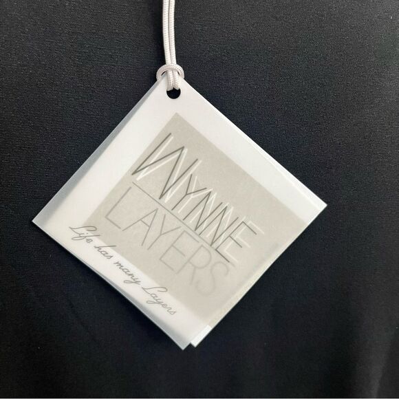 Marla Wynne Layers Chiffon Overlay Handkerchief Hem Poncho Top Size Small NWT - Picture 11 of 11